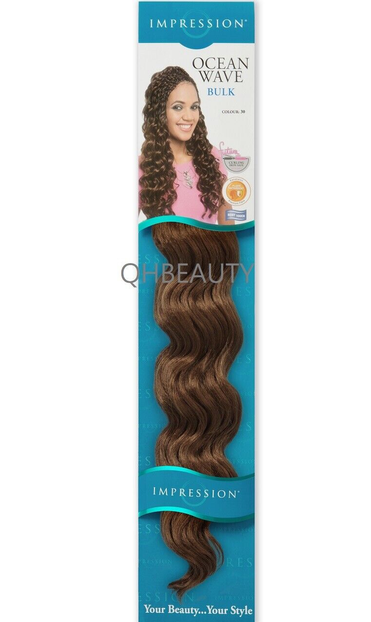 IMPRESSION SYNTHETIC HAIR EXTENSION CROCHET CURLY BRAID - OCEAN WAVE 20 INCH