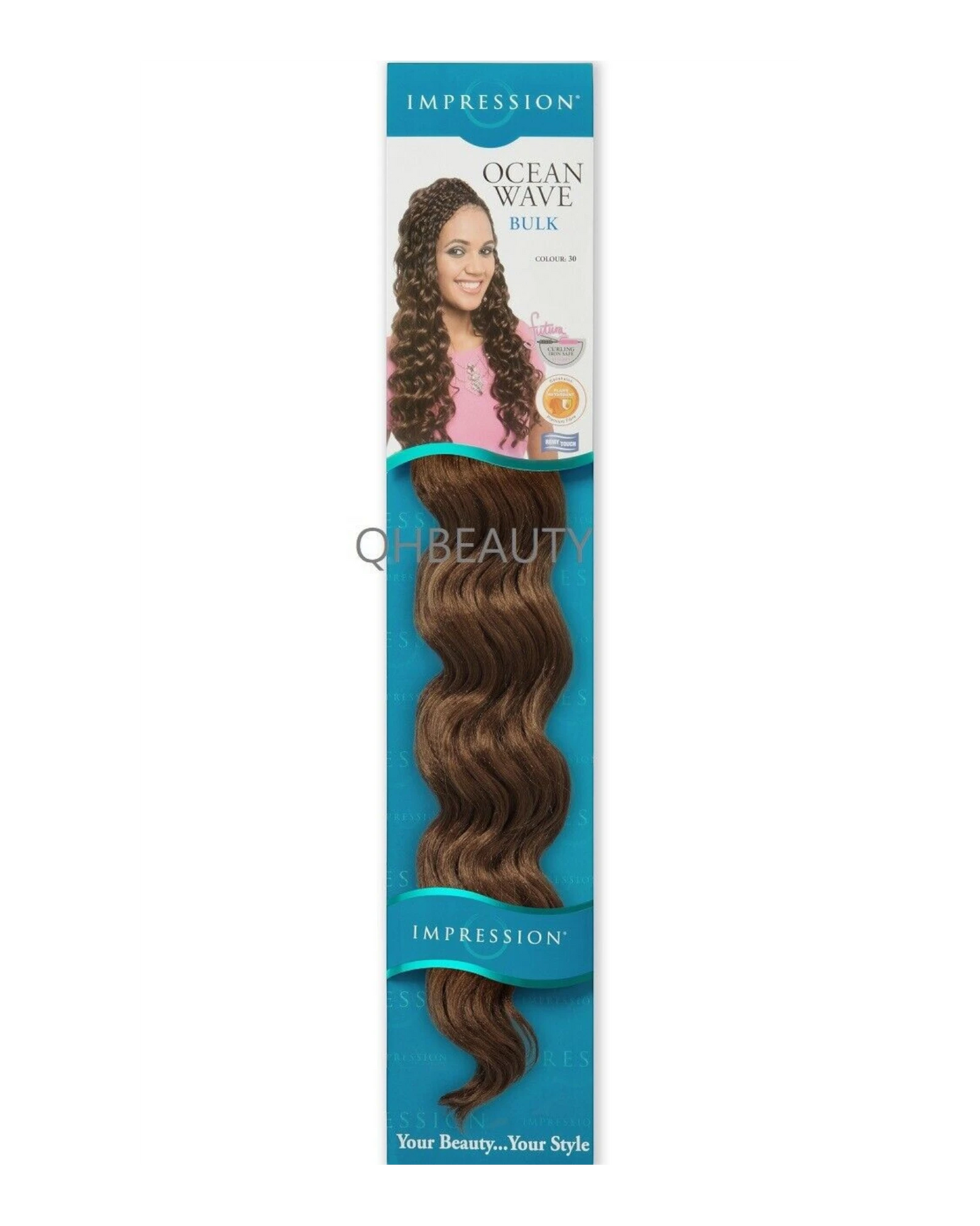 IMPRESSION SYNTHETIC HAIR EXTENSION CROCHET CURLY BRAID - OCEAN WAVE 20 INCH