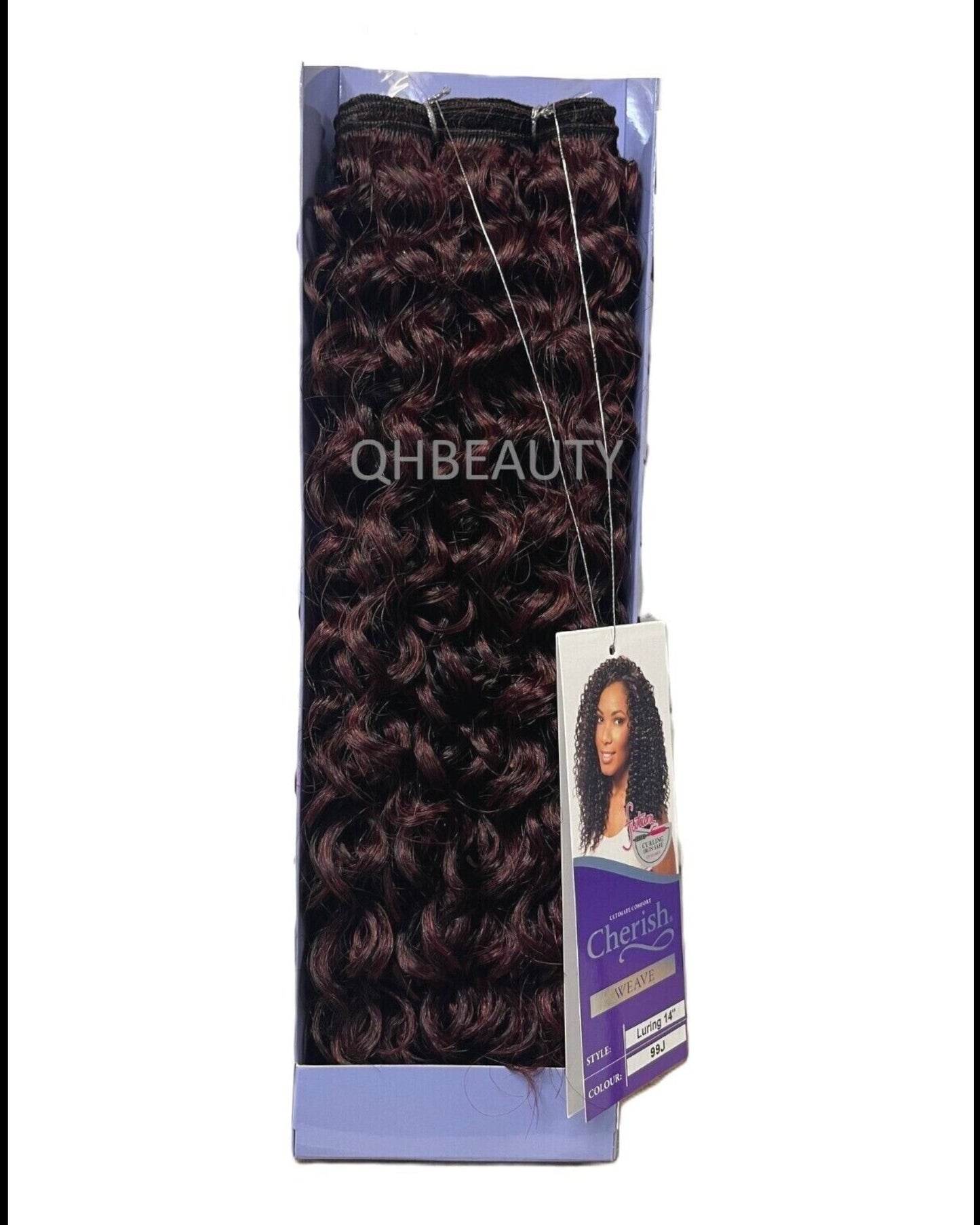 CHERISH SYNTHETIC FUTURA LONG CURLY HAIR EXTENSION WEAVE - LURING 14 INCHES