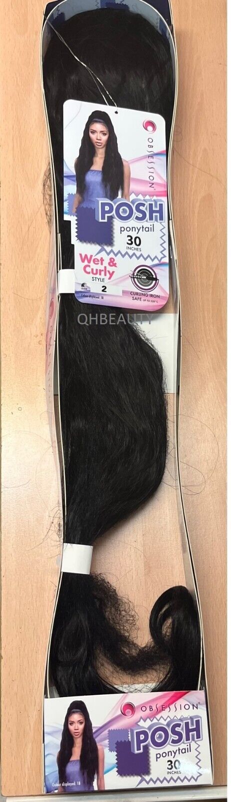 OBSESSION SYNTHETIC DRAWSTRING WET & CURLY LONG HAIR PONYTAIL - POSH 30"