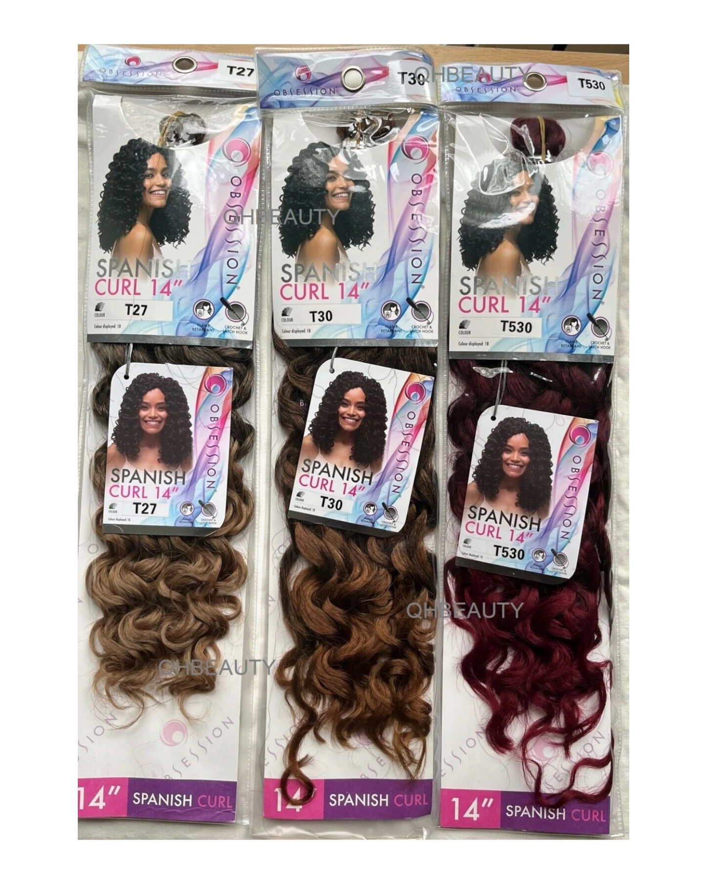 Obsession Synthetic Crochet Braid Curly Hair Extension - Spanish Curl 14 INCH