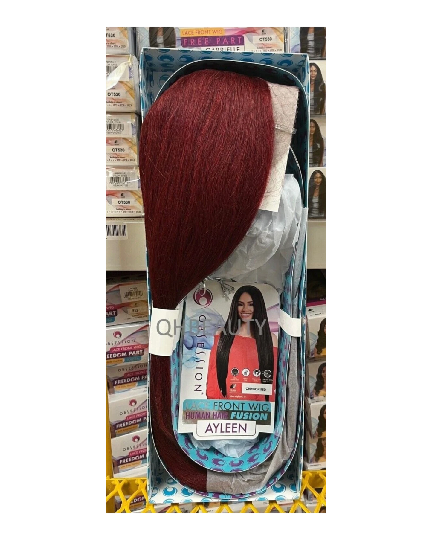 OBSESSION LACE FRONT HUMAN HAIR FUSION NATURAL TEXTURE & WAVE HAIR WIG - AYLEEN