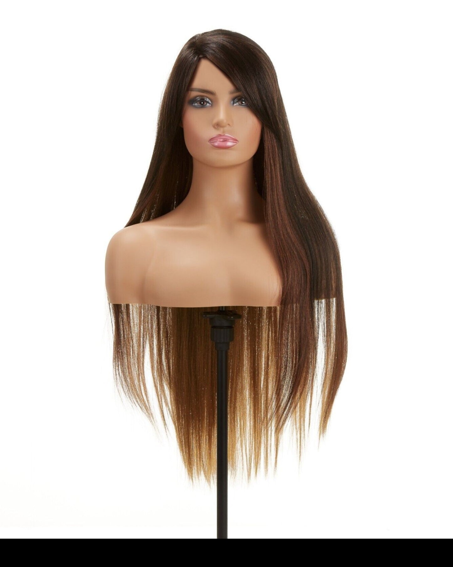 Impression Synthetic Invisible L Part Lace Long Yaky Straight Hair Wig -- RAVEN
