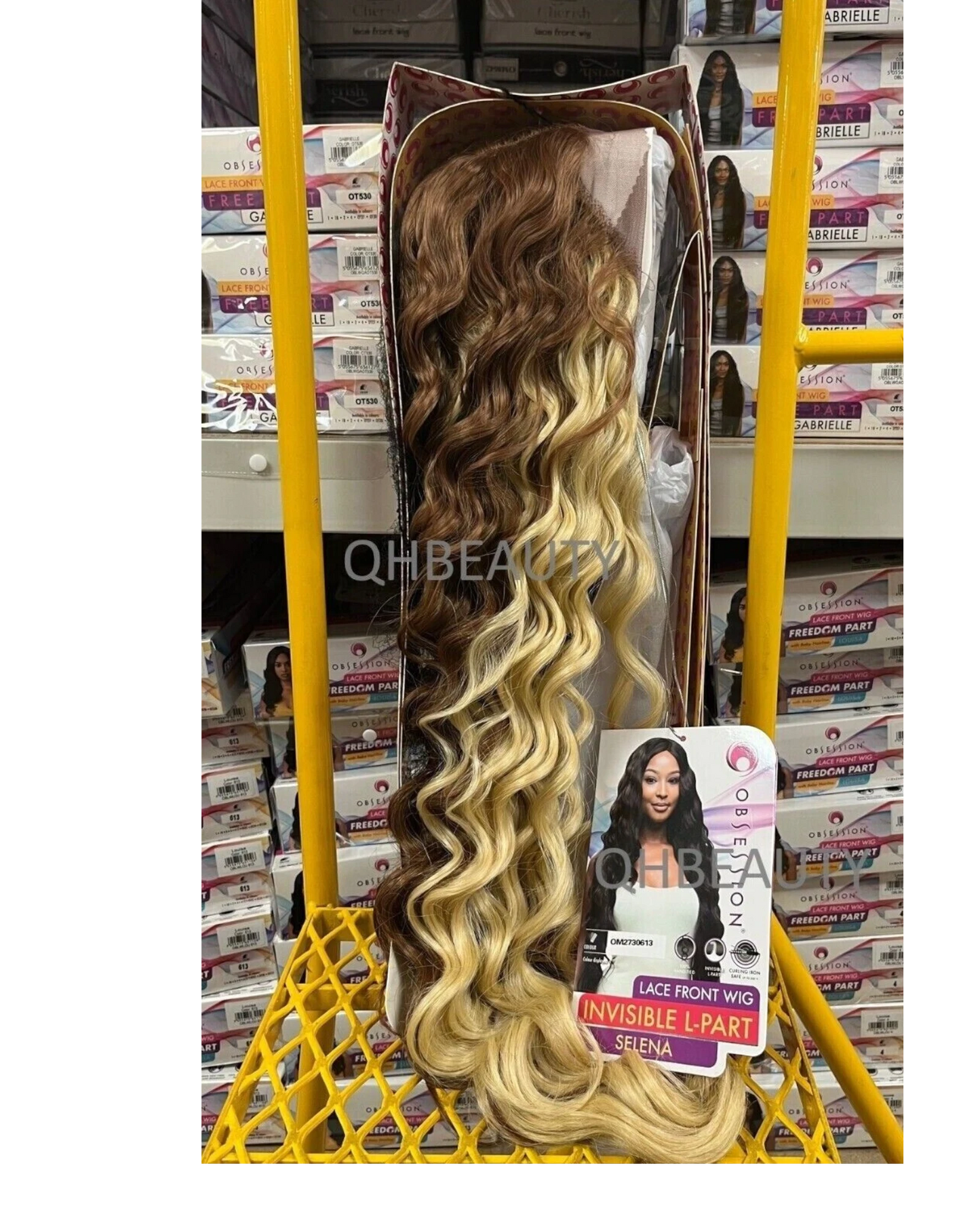 Obsession Synthetic Invisible Part Body Wave Curly Lace Front Hair Wig - SELENA