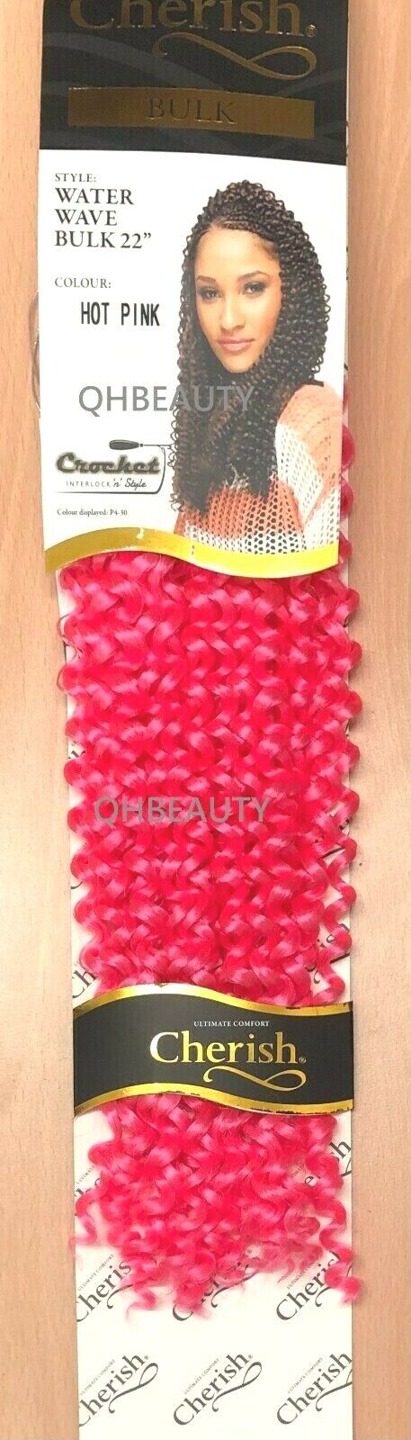 CHERISH SYNTHETIC BULK CROCHET BRAID TIGHT CURL HAIR EXTENSION - WATER WAVE 22"