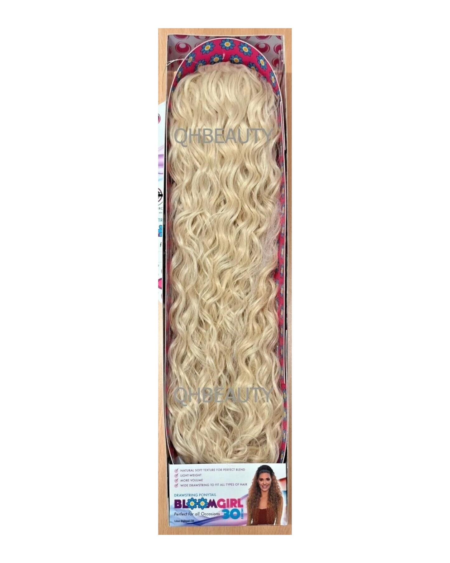 OBSESSION SYNTHETIC DRAWSTRING CURLY LONG HAIR PONYTAIL - BLOOM GIRL 30 INCH