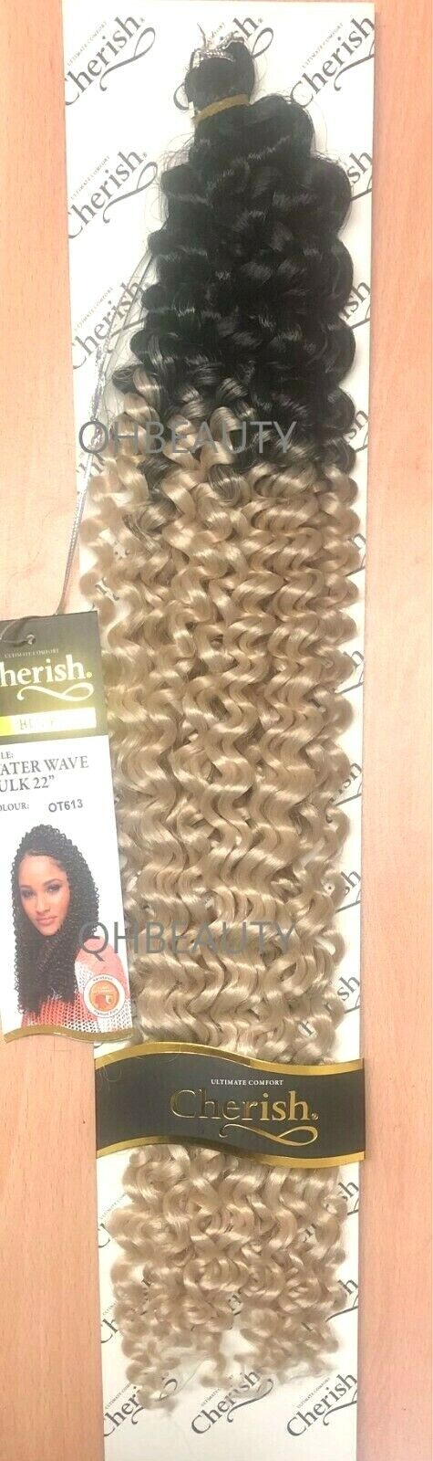 CHERISH SYNTHETIC BULK CROCHET BRAID TIGHT CURL HAIR EXTENSION - WATER WAVE 22"