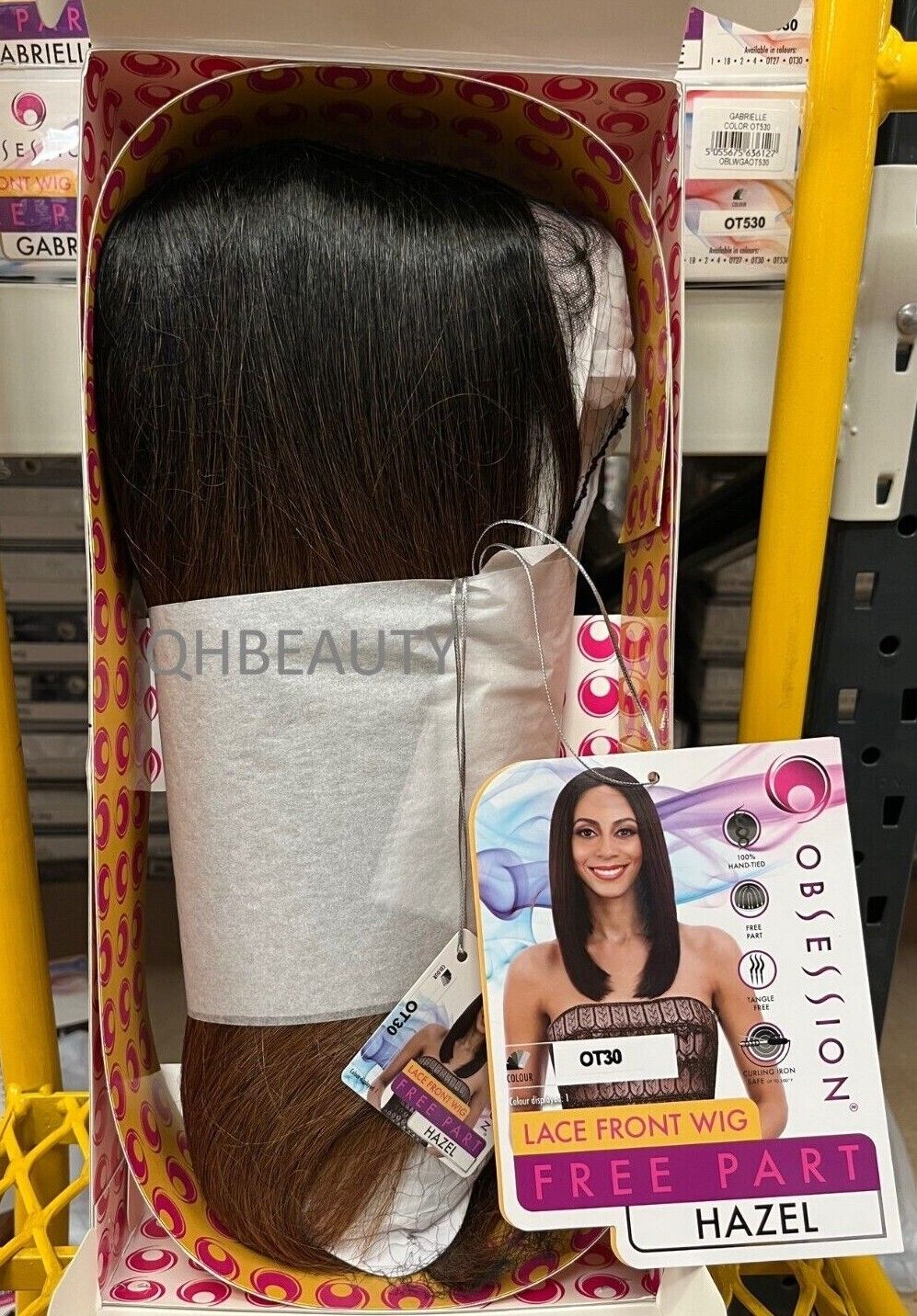 Obsession Synthetic Lace Front Free Part Hand Tied Straight Hair Wig - HAZEL