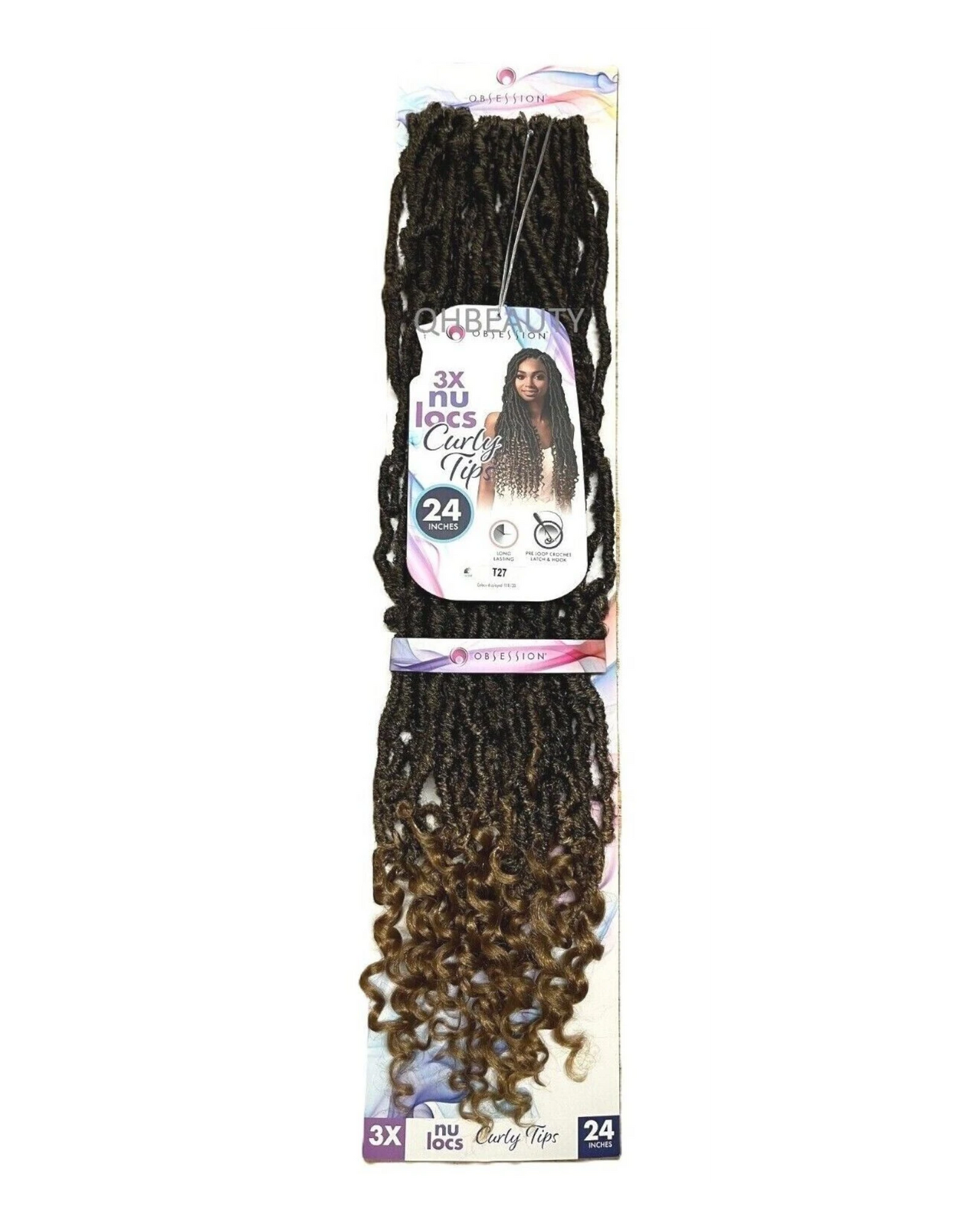 Obsession Synthetic Crochet PreLoop Braid Hair Extension - NU LOCS CURLY TIPS 24