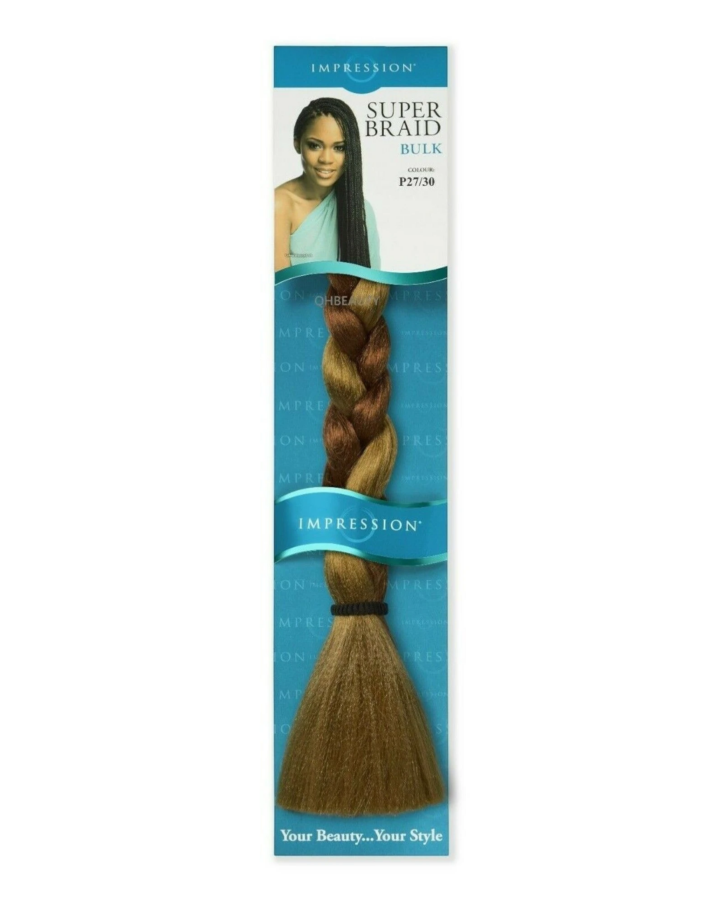 Impression Synthetic Natural Long Ultra Crochet Hair Extensions Super Braid 86"