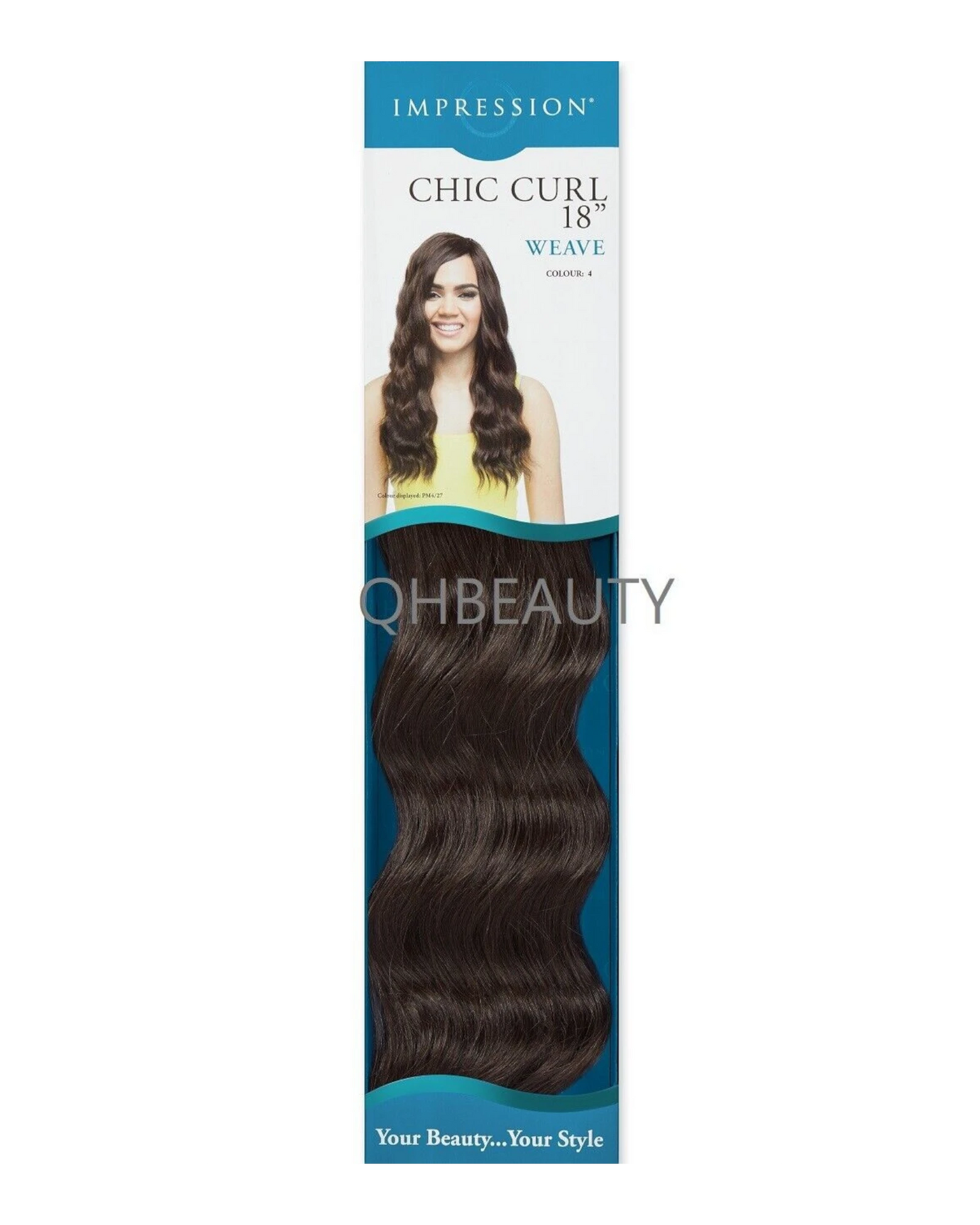 IMPRESSION SYNTHETIC BODY WAVE LONG HAIR EXTENSION WEAVE - CHIC CURL 18 INCH