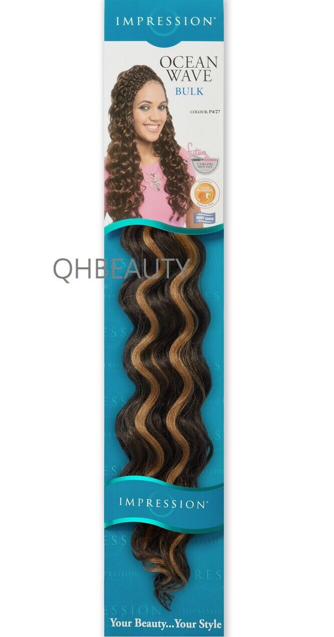 IMPRESSION SYNTHETIC HAIR EXTENSION CROCHET CURLY BRAID - OCEAN WAVE 20 INCH