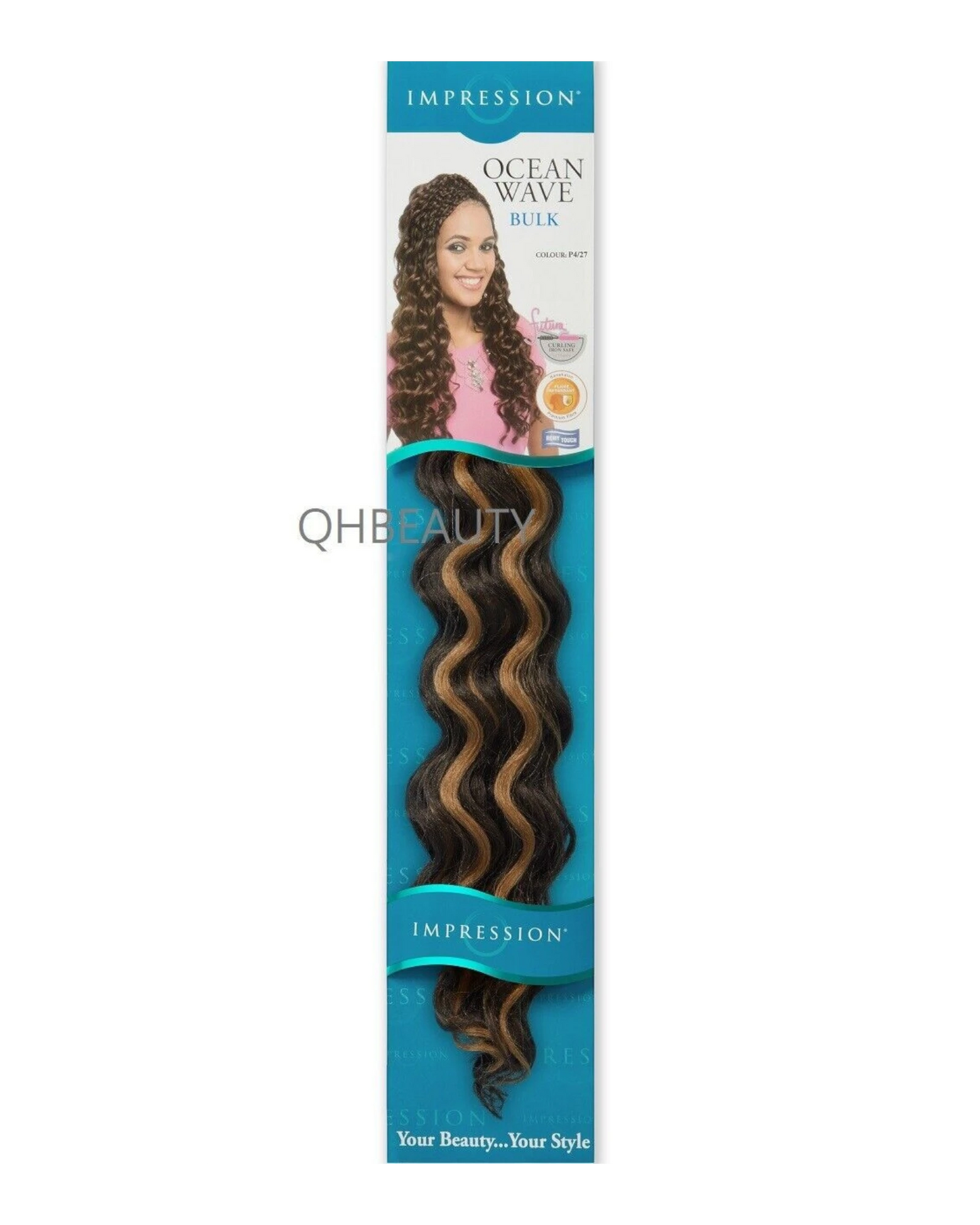 IMPRESSION SYNTHETIC HAIR EXTENSION CROCHET CURLY BRAID - OCEAN WAVE 20 INCH