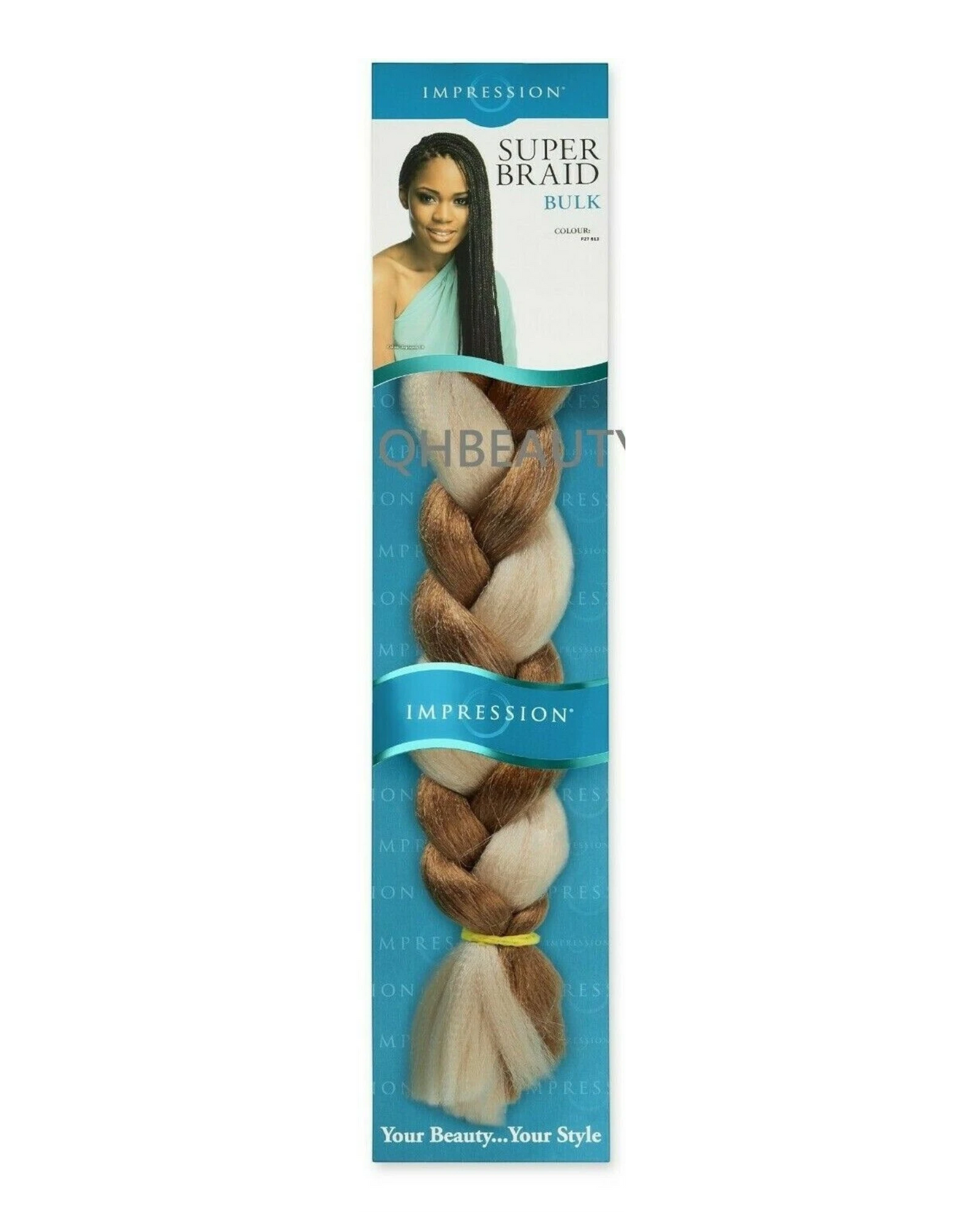 Impression Synthetic Natural Long Ultra Crochet Hair Extensions Super Braid 86"