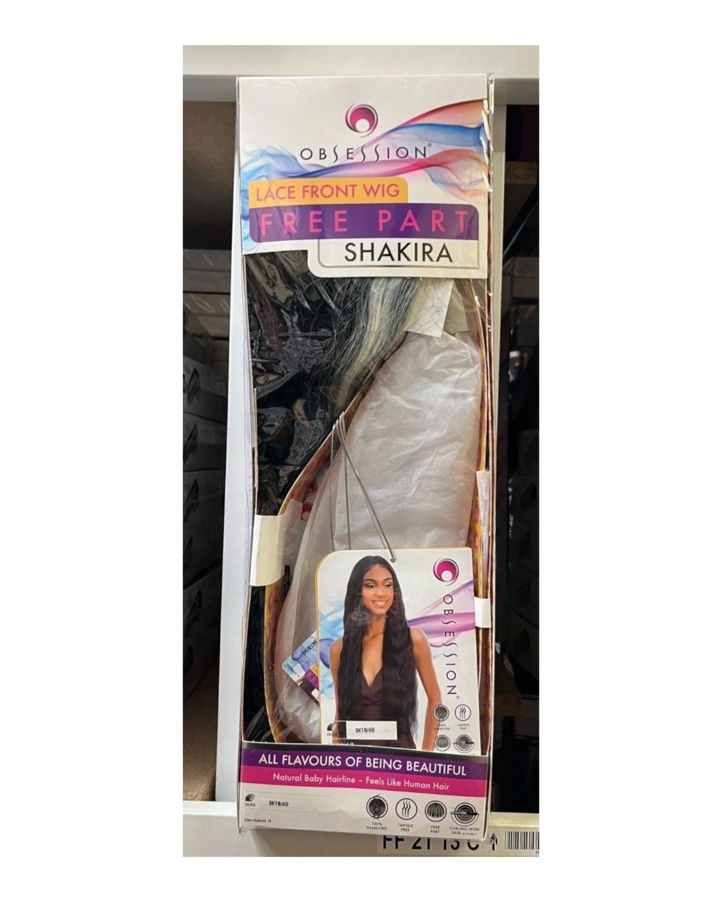 Obsession Synthetic Lace Front Free Part 100 % Hand Tied long Hair Wig - SHAKIRA