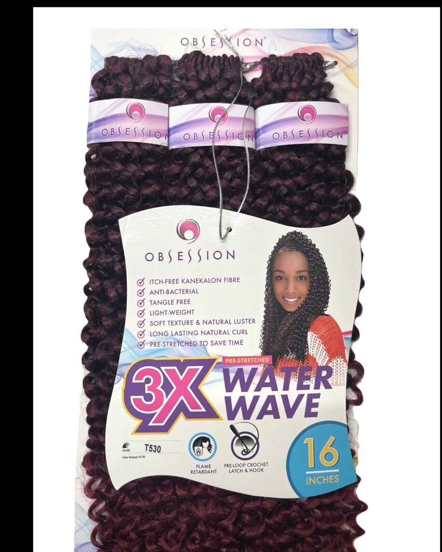 Obsession Synthetic Crochet Tight Curl Hair Extension Braid - WATER WAVE 16 inch