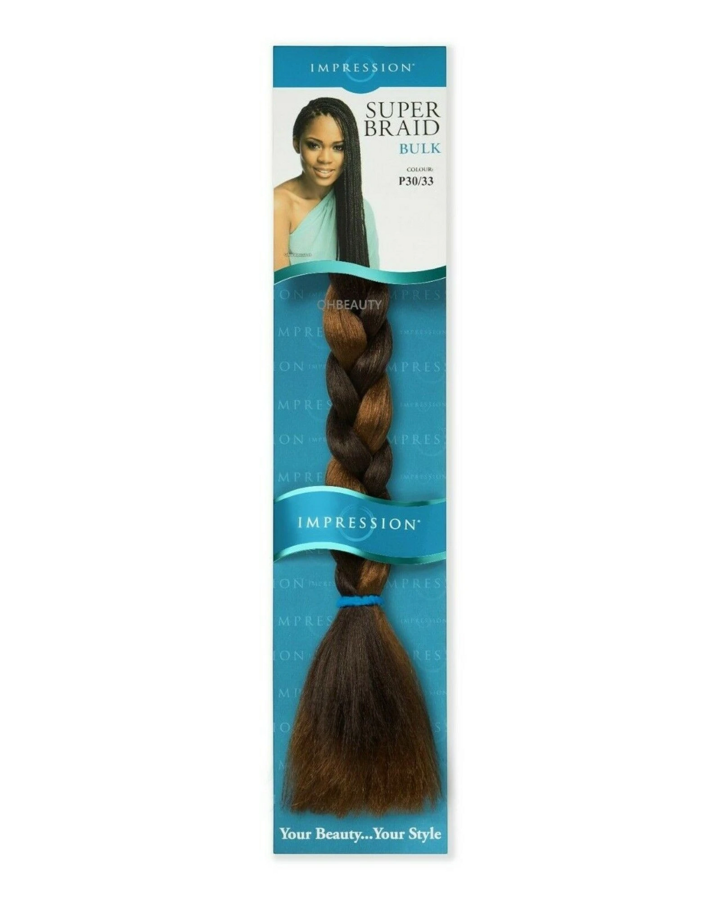 Impression Synthetic Natural Long Ultra Crochet Hair Extensions Super Braid 86"