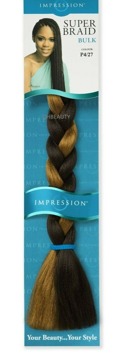 Impression Synthetic Natural Long Ultra Crochet Hair Extensions Super Braid 86"