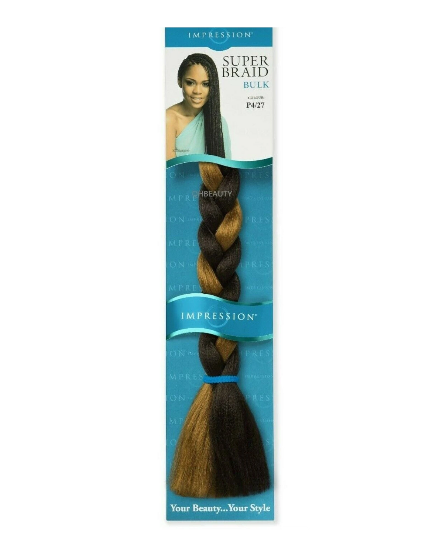 Impression Synthetic Natural Long Ultra Crochet Hair Extensions Super Braid 86"