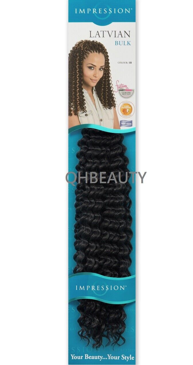 IMPRESSION SYNTHETIC LONG CURLY HAIR EXTENSION CROCHET BRAID - LATVIAN 20"