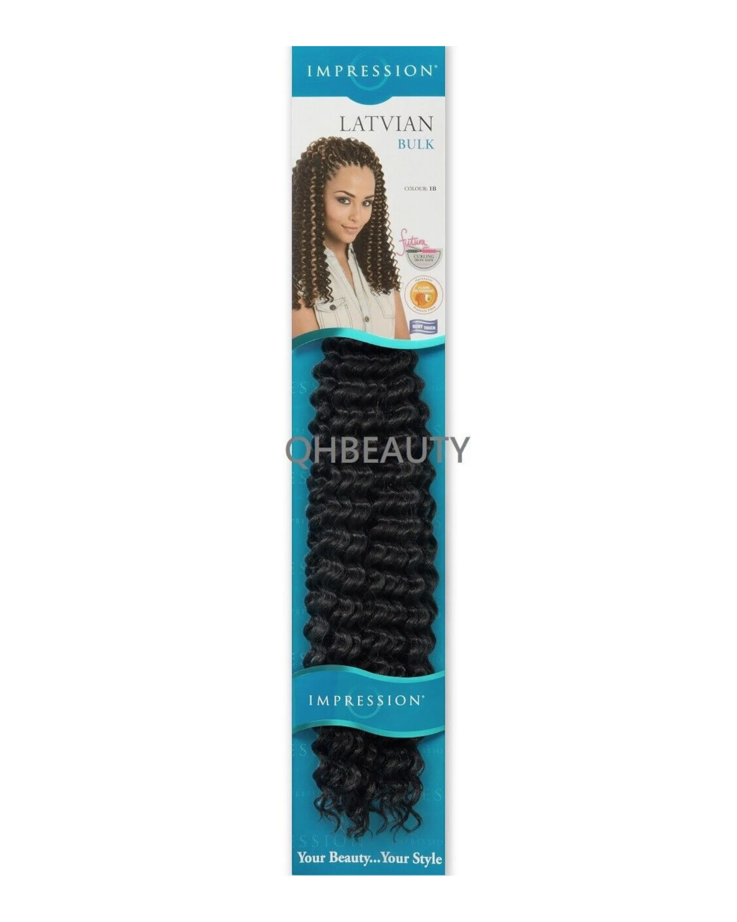 IMPRESSION SYNTHETIC LONG CURLY HAIR EXTENSION CROCHET BRAID - LATVIAN 20"