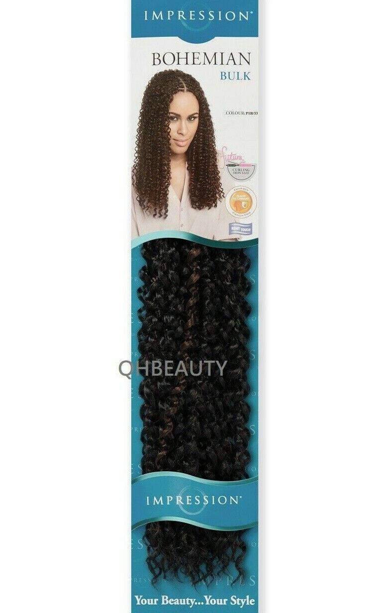 IMPRESSION SYNTHETIC CROCHET CURLY BRAID HAIR EXTENSION - BOHEMIAN 20 INCHS