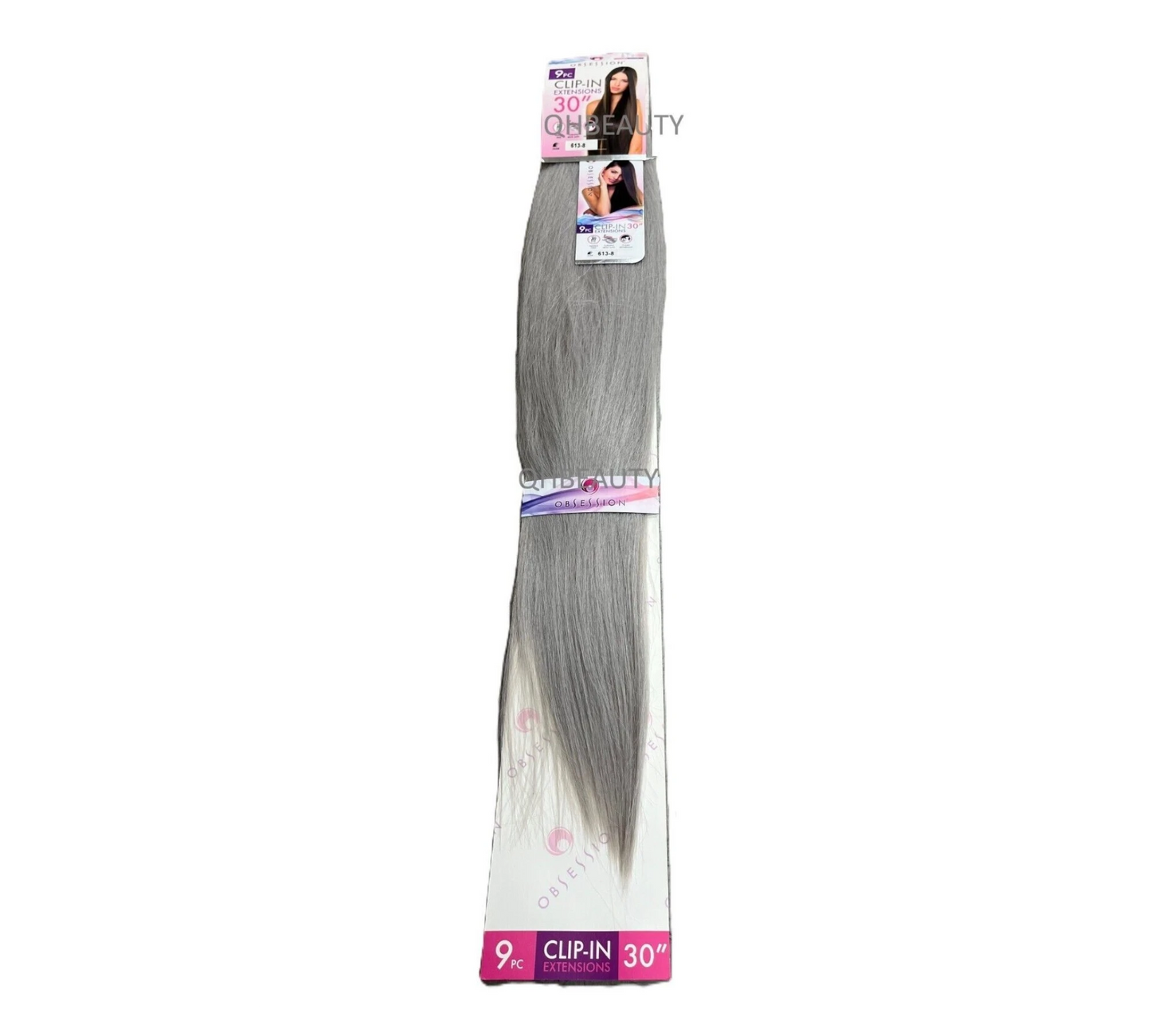 Obsession Tangle Free Long Yaky Straight 9 PC CLIP IN HAIR EXTENSIONS 30 INCHES