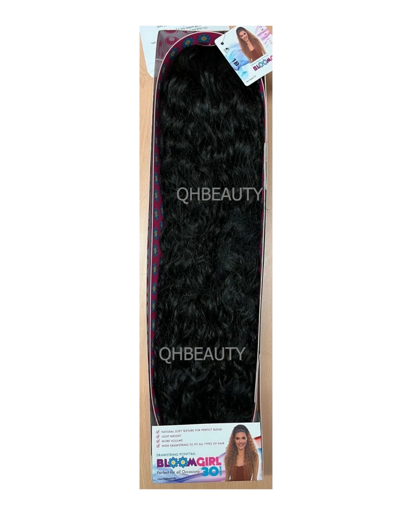 OBSESSION SYNTHETIC DRAWSTRING CURLY LONG HAIR PONYTAIL - BLOOM GIRL 30 INCH