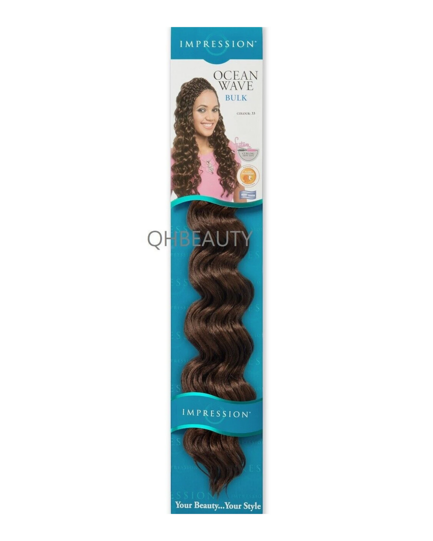 IMPRESSION SYNTHETIC HAIR EXTENSION CROCHET CURLY BRAID - OCEAN WAVE 20 INCH