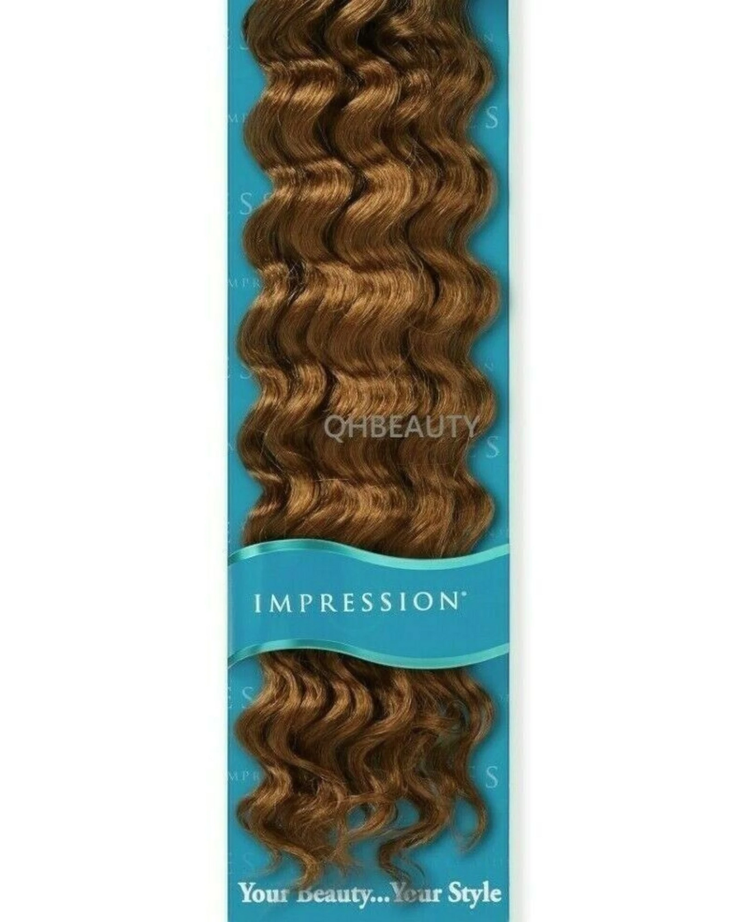 IMPRESSION SYNTHETIC CROCHET CURLY HAIR EXTENSION BRAIDS - DEEP TWIST BULK 22"