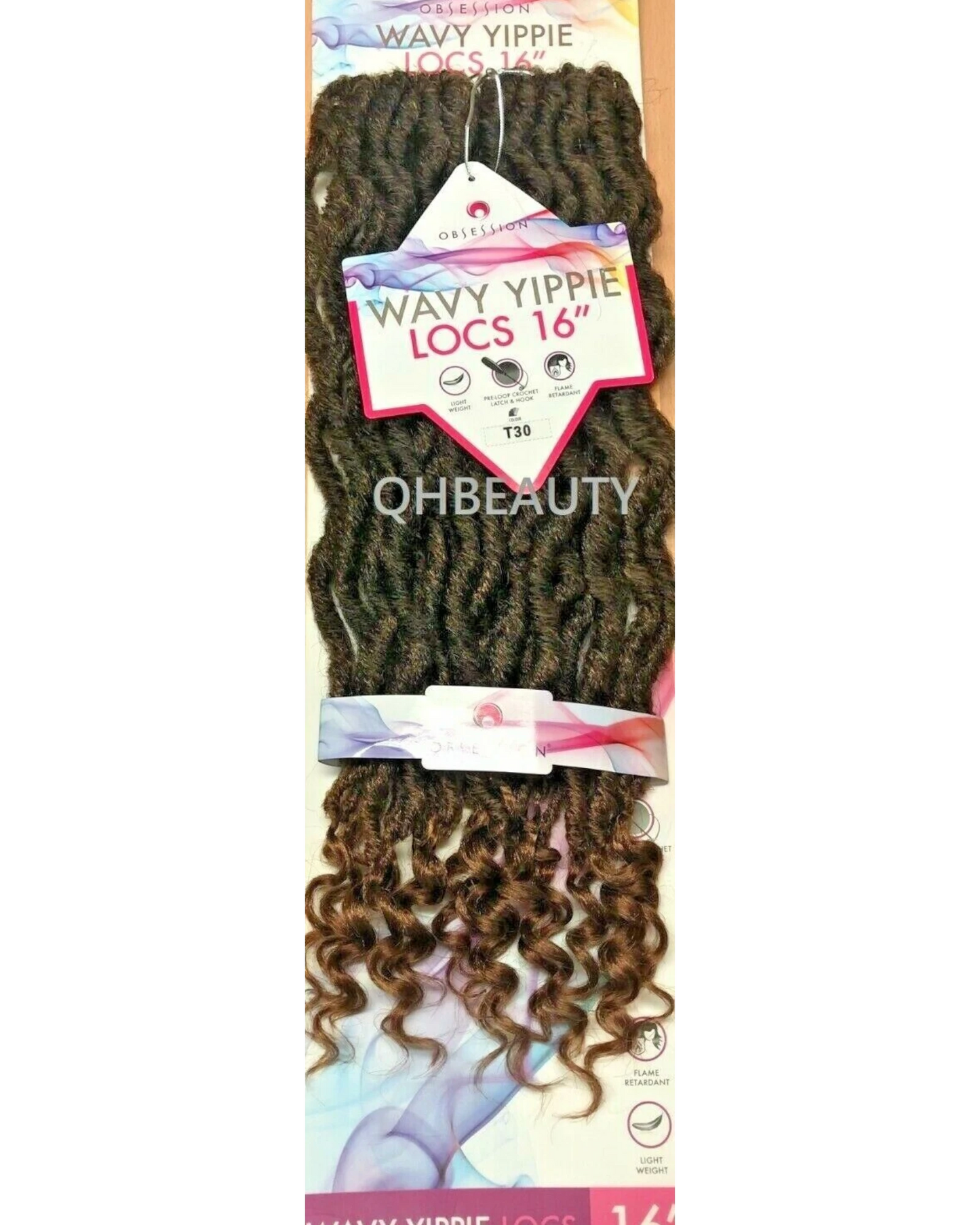 Obsession Synthetic Crochet Braid Hair Extension - Wavy Yippie Locs 16 INCH