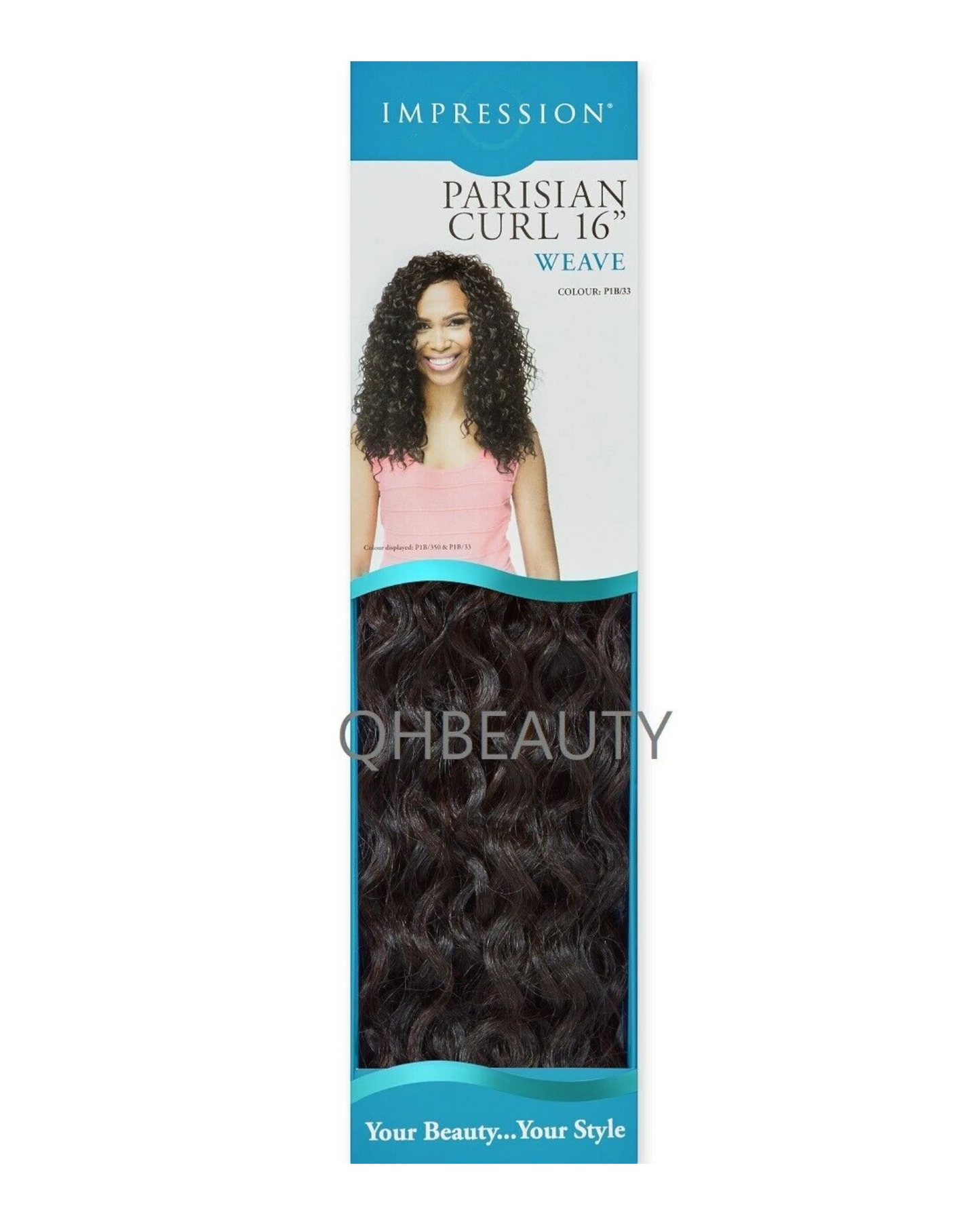 IMPRESSION LONG CURLY SYNTHETIC HAIR EXTENSION WEAVE - PARISIAN CURL 16 INCH