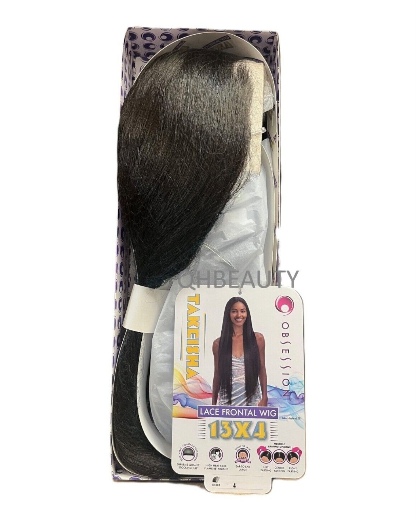 Obsession Synthetic Swiss HD Lace Front Free Part Long Yaki Hair Wig - TAKEISHA