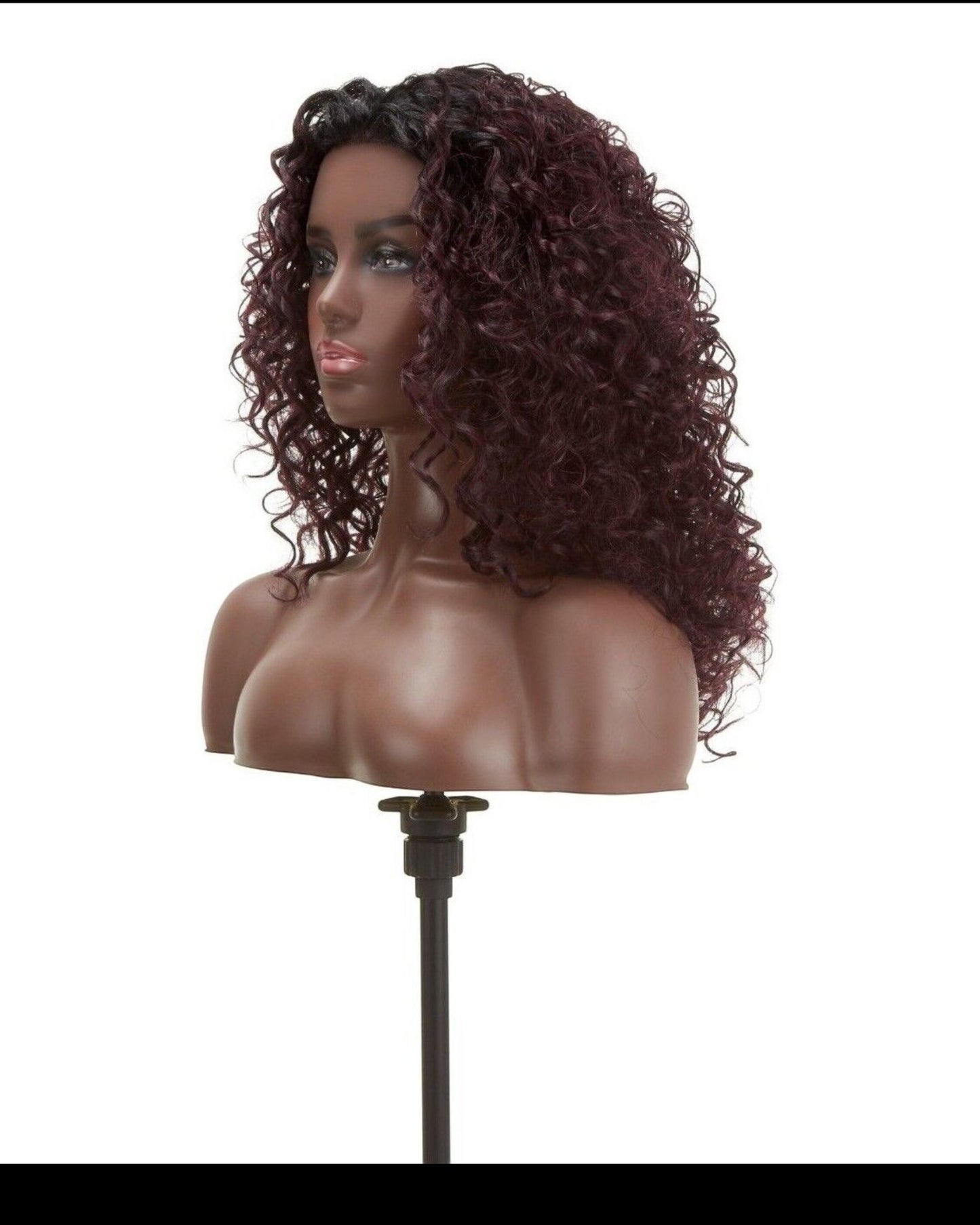 Impression Synthetic Natural Hair Line Long Curly Lace L Part Hair Wig - Emma