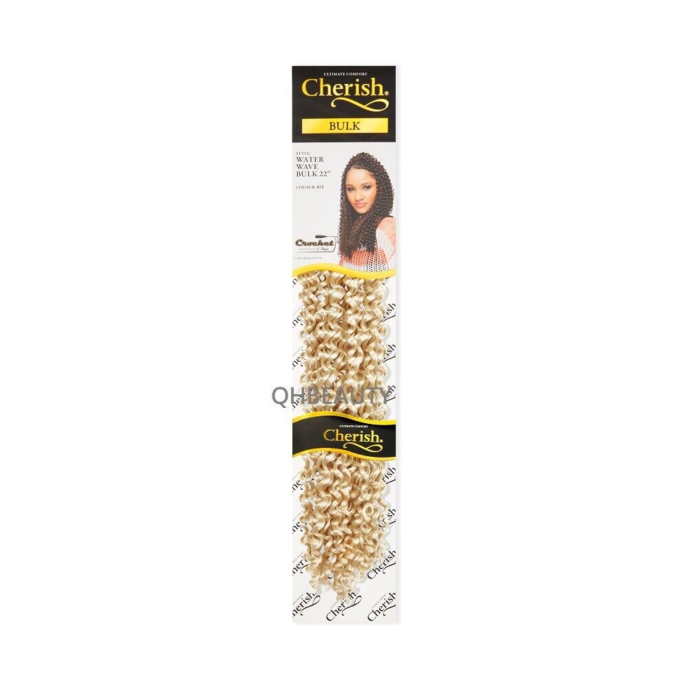CHERISH SYNTHETIC BULK CROCHET BRAID TIGHT CURL HAIR EXTENSION - WATER WAVE 22"