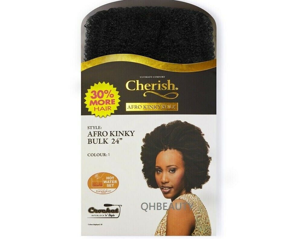 CHERISH SYNTHETIC BULK BRAIDING CROCHET NEW HAIR EXTENSIONS - AFRO KINKY 24 INCH