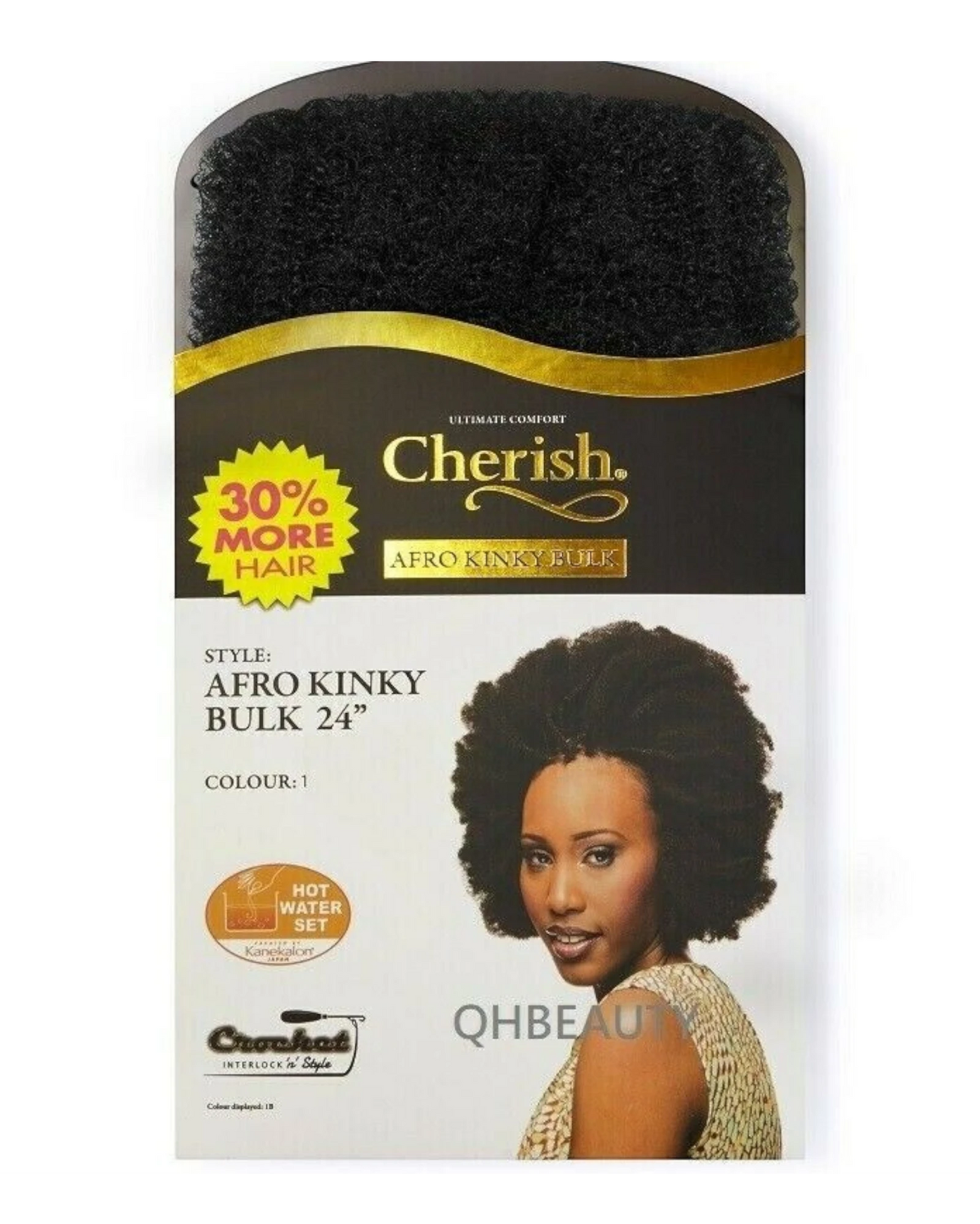 CHERISH SYNTHETIC BULK BRAIDING CROCHET NEW HAIR EXTENSIONS - AFRO KINKY 24 INCH