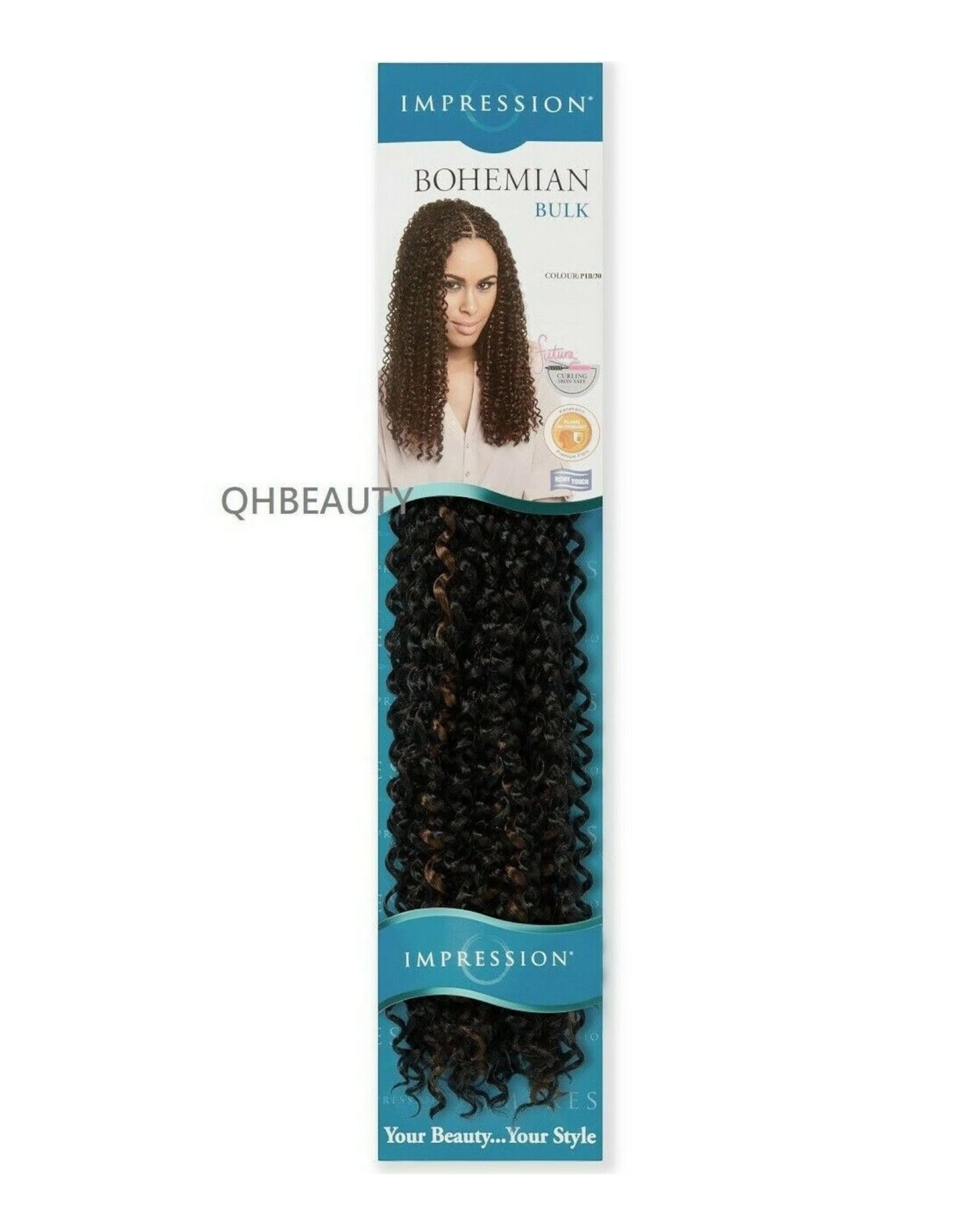 IMPRESSION SYNTHETIC CROCHET CURLY BRAID HAIR EXTENSION - BOHEMIAN 20 INCHS