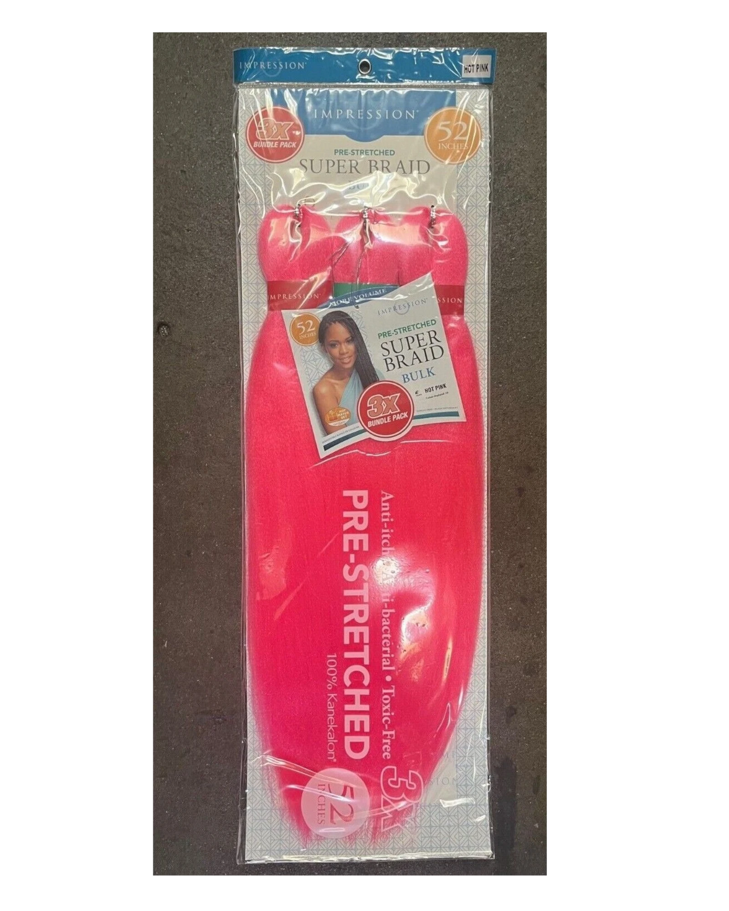 Impression Synthetic 3 X Bundle Pack Crochet Hair Extensions - Super Braid 52 "