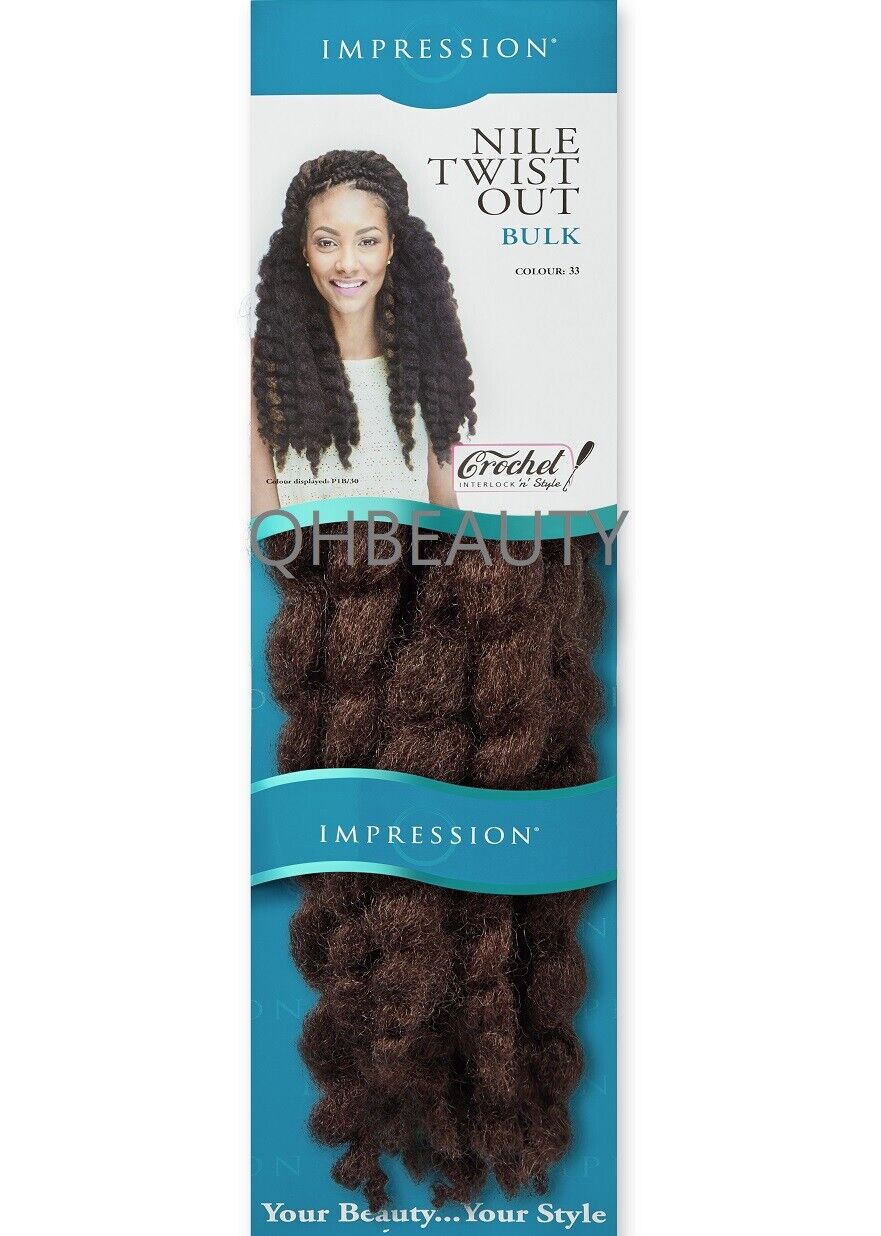 IMPRESSION SYNTHETIC AFRO CUBAN BULK HAIR EXTENSION BRAIDS - NILE TWIST OUT