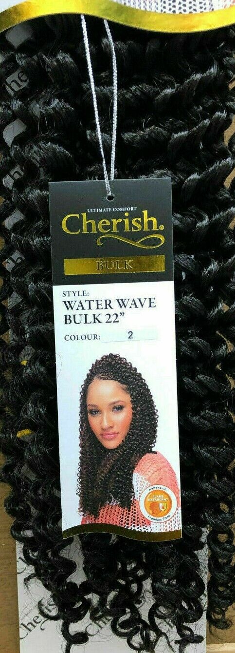 CHERISH SYNTHETIC BULK CROCHET BRAID TIGHT CURL HAIR EXTENSION - WATER WAVE 22"