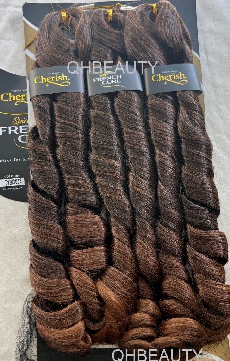 CHERISH SYNTHETIC CURLY HAIR EXTENSION BRAID - 3 x SPIRAL FRENCH CURL 28 INCHES