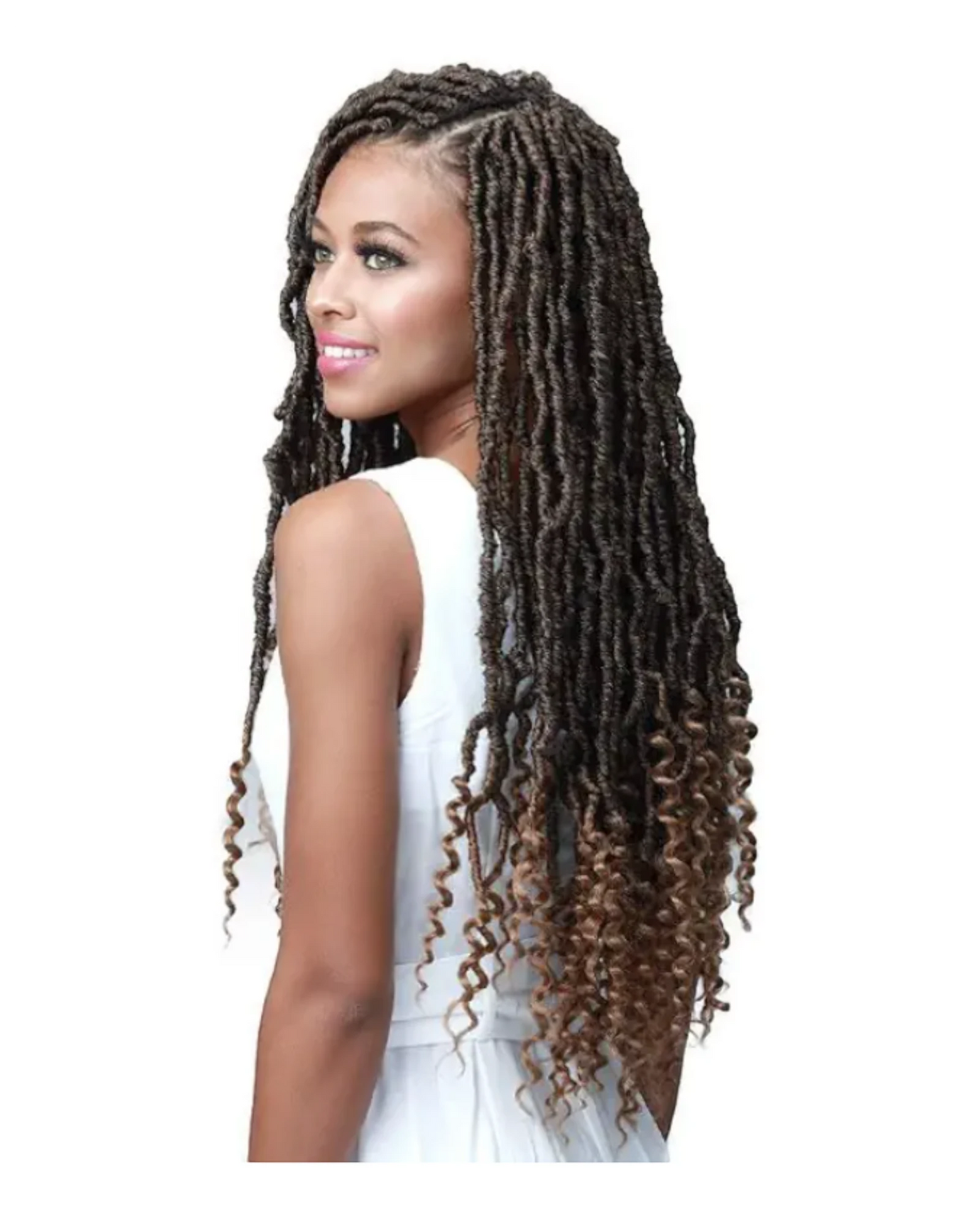 Obsession Synthetic Crochet PreLoop Braid Hair Extension - NU LOCS CURLY TIPS 24