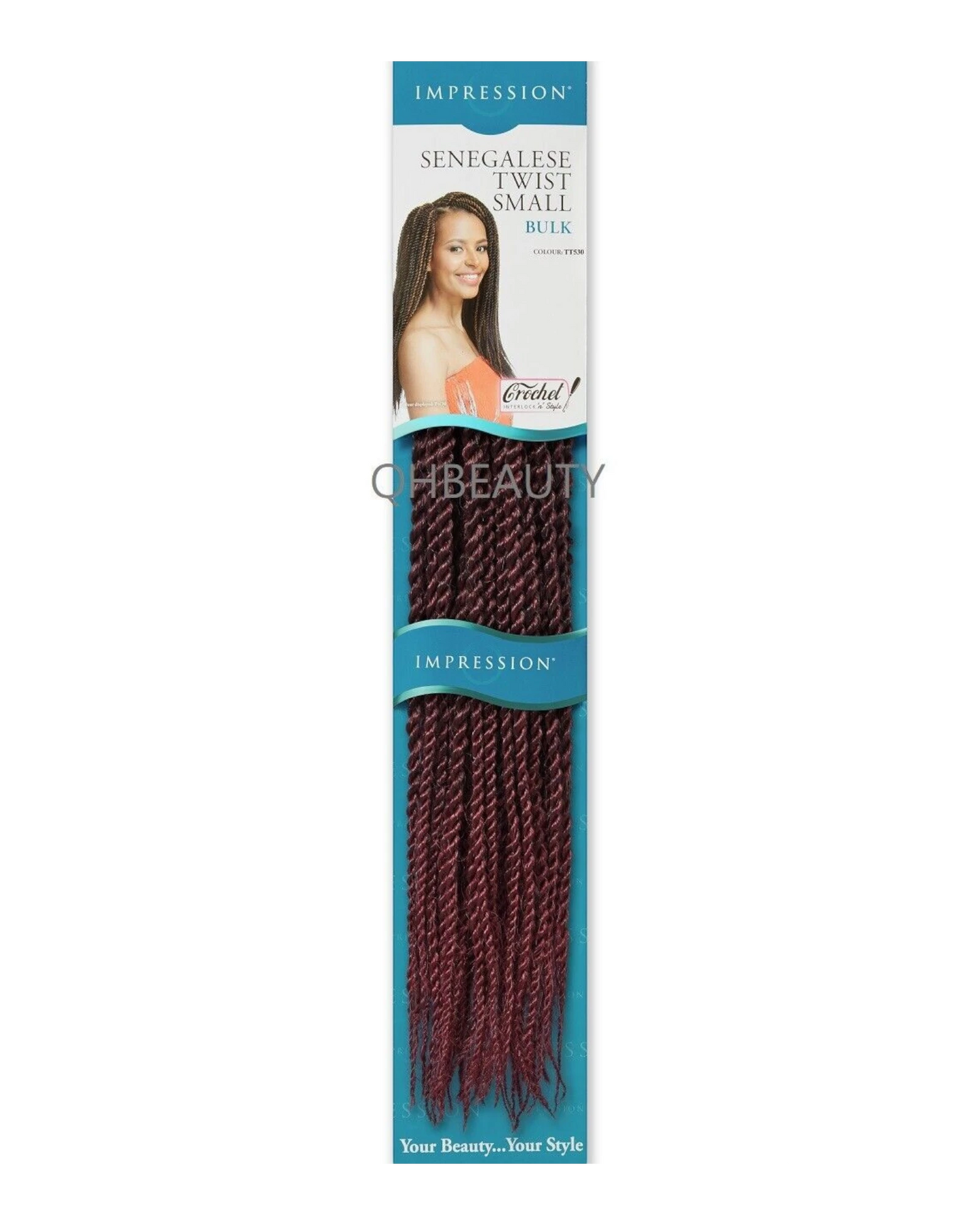 IMPRESSION SYNTHETIC HAIR EXTENSION BRAIDS - SENEGALESE TWIST SMALL BULK