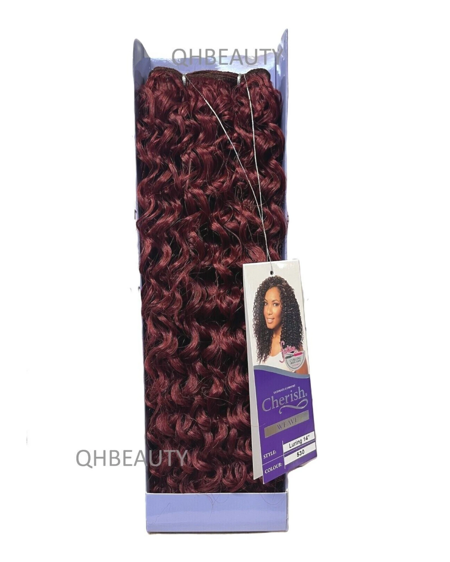 CHERISH SYNTHETIC FUTURA LONG CURLY HAIR EXTENSION WEAVE - LURING 14 INCHES