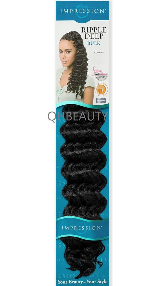 IMPRESSION SYNTHETIC HAIR EXTENSION CROCHET CURLY BRAID - RIPPLE DEEP 20 INCH