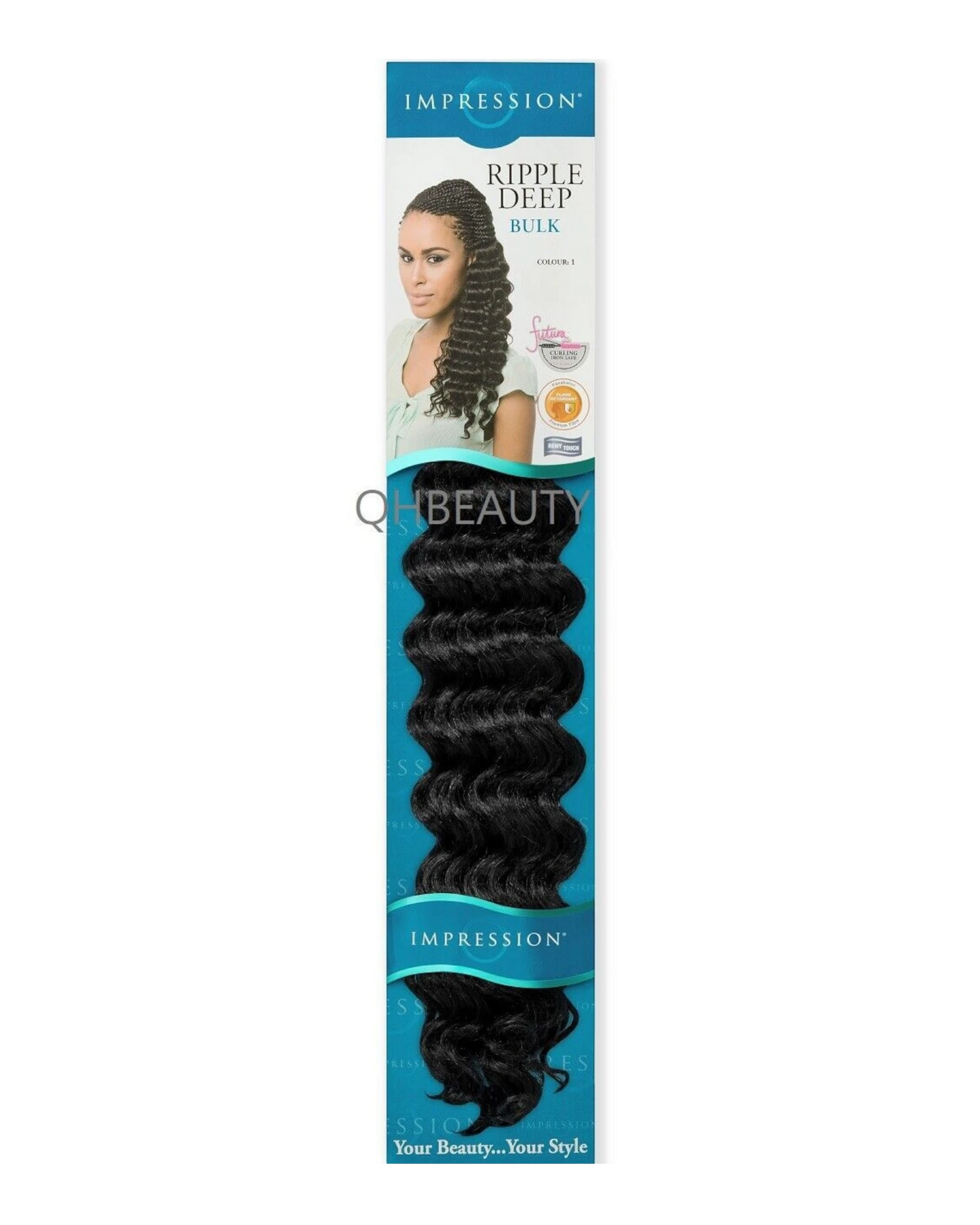 IMPRESSION SYNTHETIC HAIR EXTENSION CROCHET CURLY BRAID - RIPPLE DEEP 20 INCH