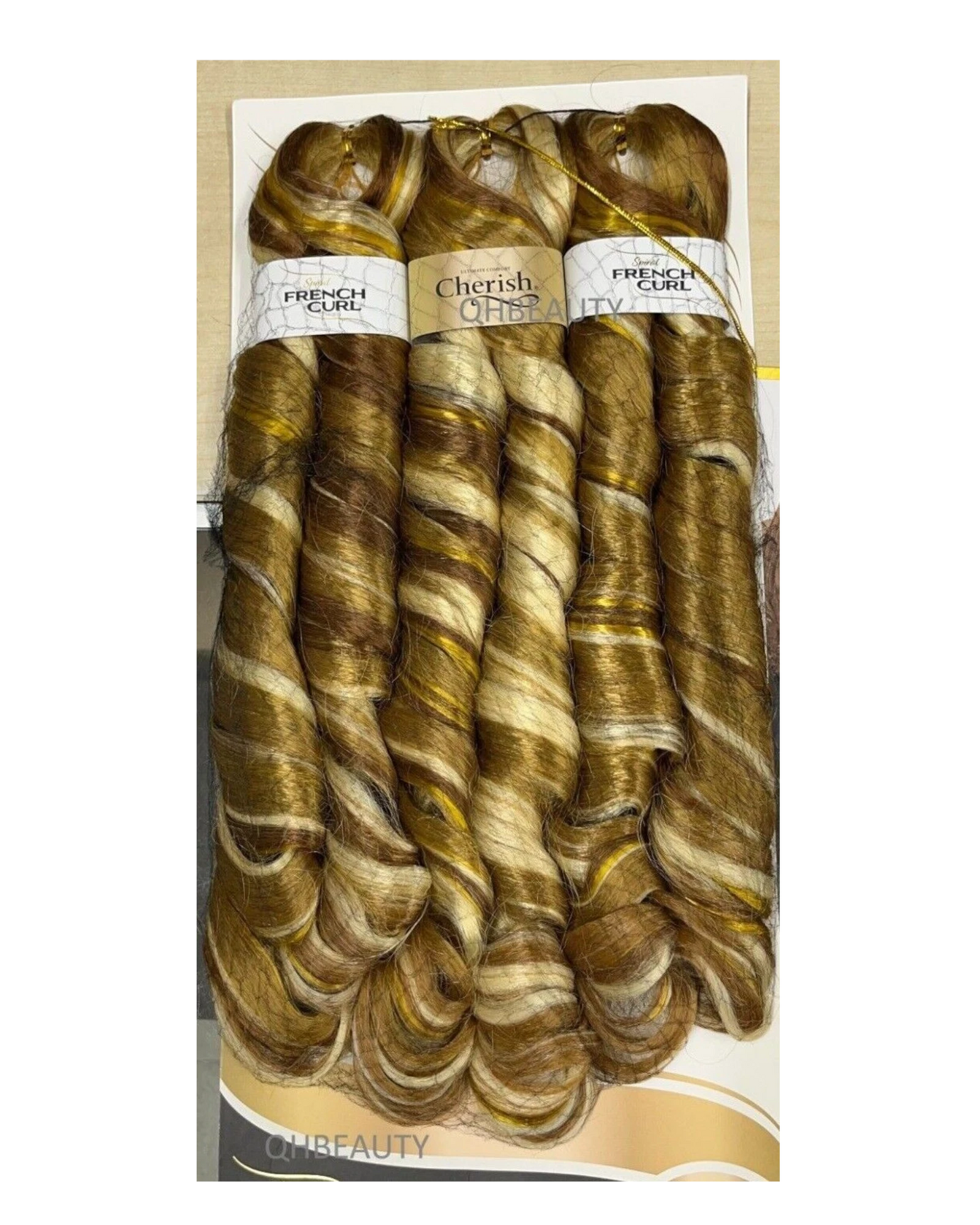 CHERISH SYNTHETIC HAIR EXTENSION BRAID - 3 x SPIRAL FRENCH CURL 22 & 28 INCHES