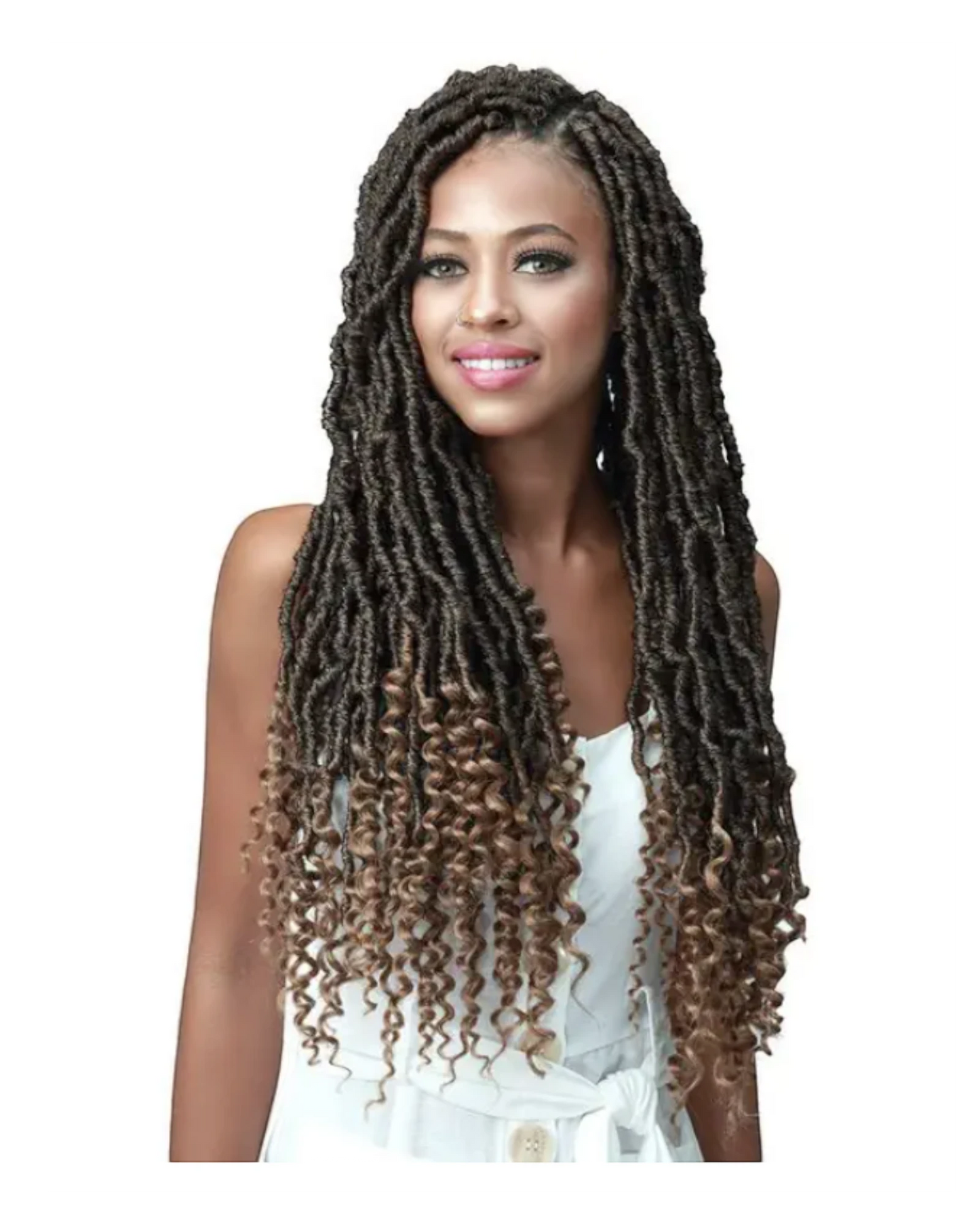 Obsession Synthetic Crochet PreLoop Braid Hair Extension - NU LOCS CURLY TIPS 24