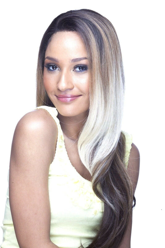 Cherish synthetic Curly Lace Front Long Straight Hair Wig - Stephanie